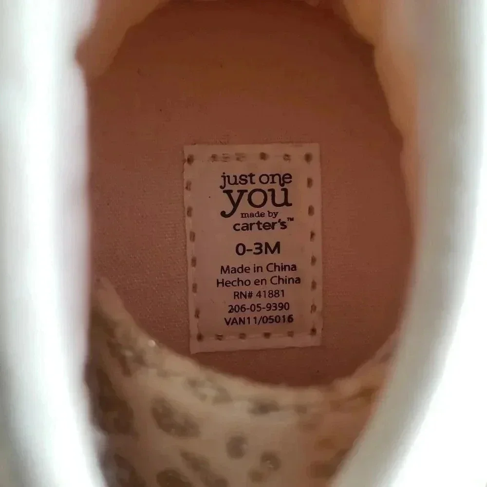 Carter's Just One You Animal Print Shimmery High Tops - Picture 6 of 6